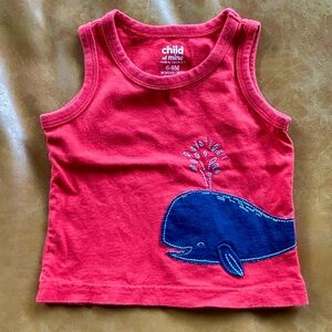 *ADD TO BUNDLE FOR $1* Carter's Red Tank Top with Blue Whale